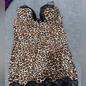 Leopard print lingerie piece XL